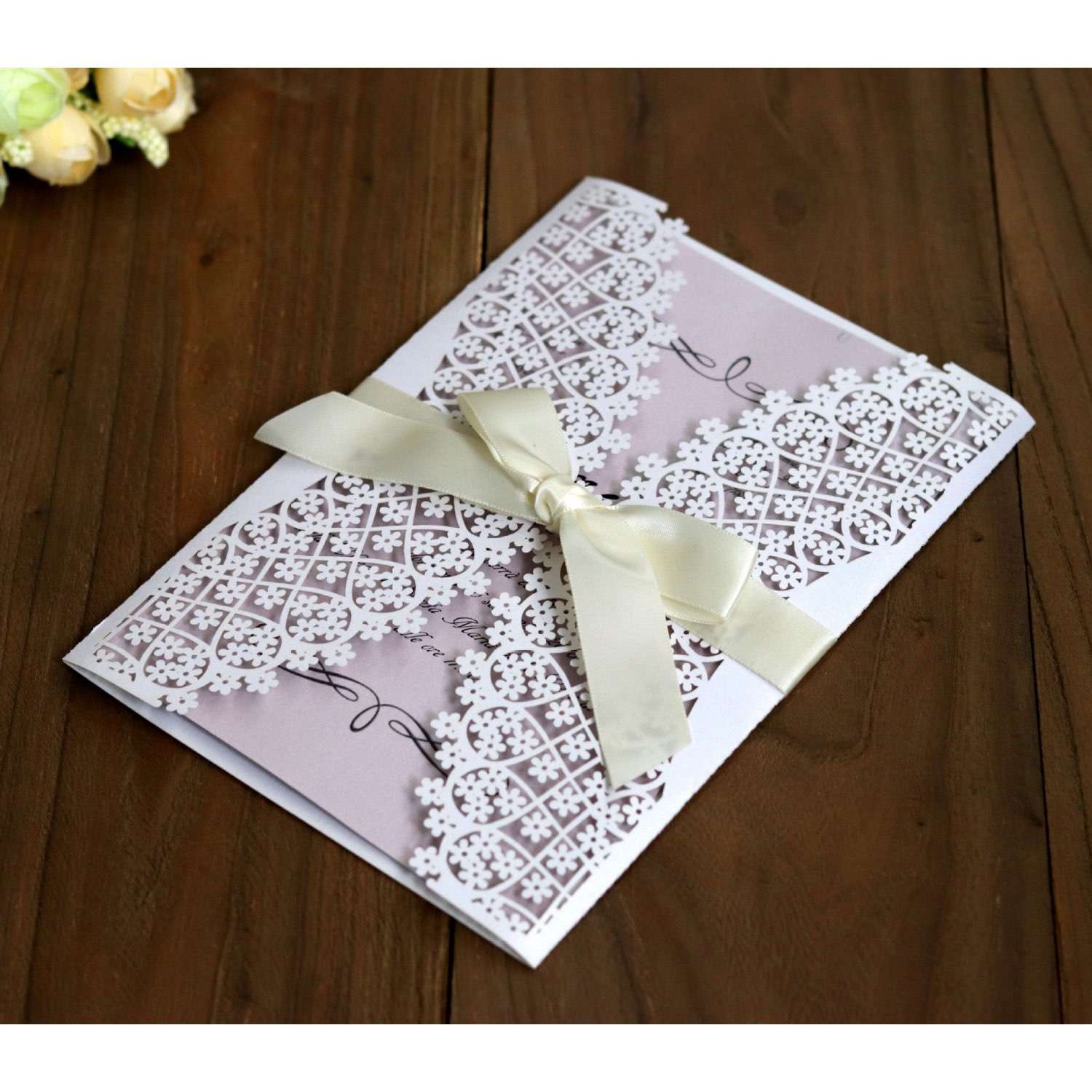 Wedding Invites Reception Card Beautiful Invitation Laser Cut Design